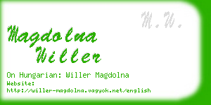 magdolna willer business card